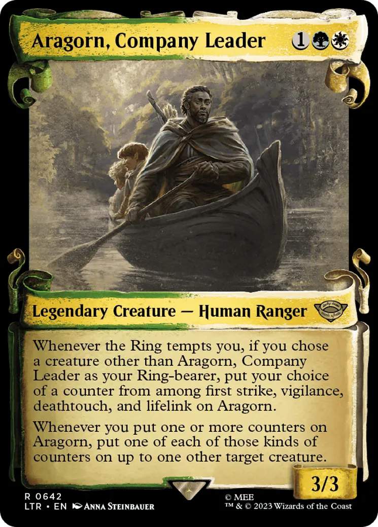 Aragorn, Company Leader (LTR-642) - [The Lord of the Rings: Tales of Middle-earth]: (Showcase) Foil - Emmett's ToyStop