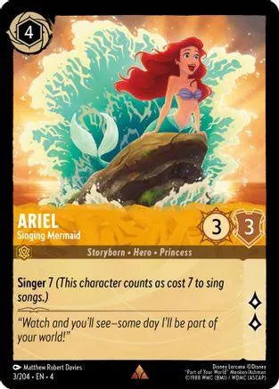 Ariel - Singing Mermaid (3/204) Cold Foil - Ursulas Return - Emmett's ToyStop