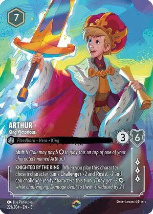 Arthur - King Victorious (Enchanted) (221/204) Holofoil - Shimmering Skies - Emmett's ToyStop