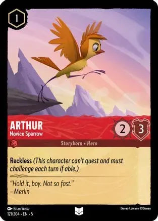 Arthur - Novice Sparrow (121/204) Cold Foil - Shimmering Skies - Emmett's ToyStop