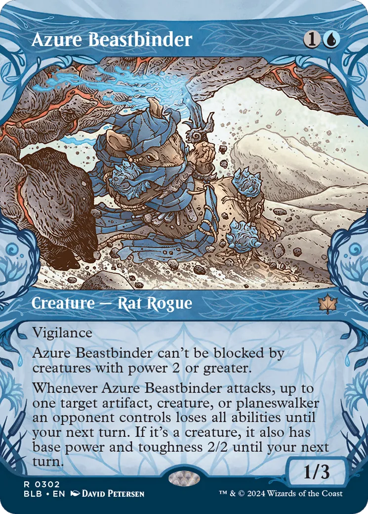 Azure Beastbinder (BLB-302) - [Bloomburrow]: (Showcase) - Emmett's ToyStop