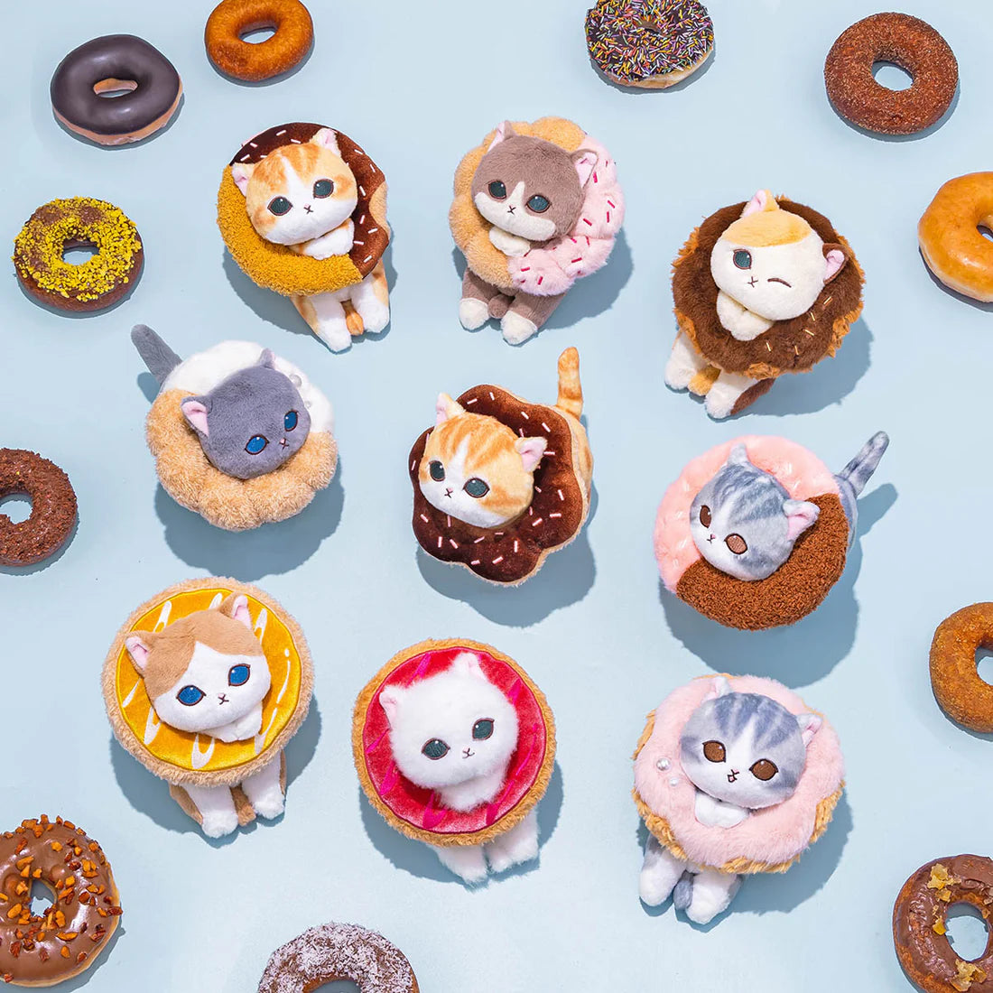 mofusand COFFEE AND DONUTS Mascot Keychain