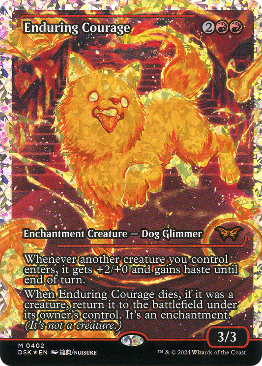 Enduring Courage (DSK-402) - [Duskmourn: House of Horror]: (Showcase) Foil