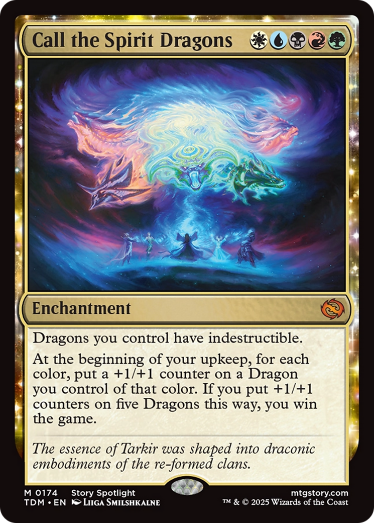 Call the Spirit Dragons (TDM-174) - [Tarkir: Dragonstorm]: (enchantment) Foil