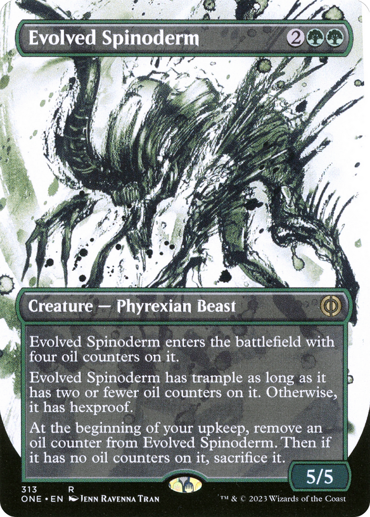 Evolved Spinoderm (ONE-313) - [Phyrexia: All Will Be One]: (Showcase) (Borderless)