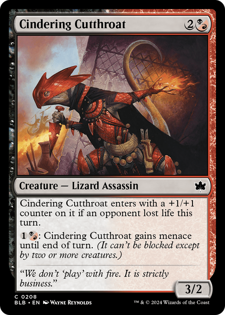 Cindering Cutthroat (BLB-208) - [Bloomburrow] Foil