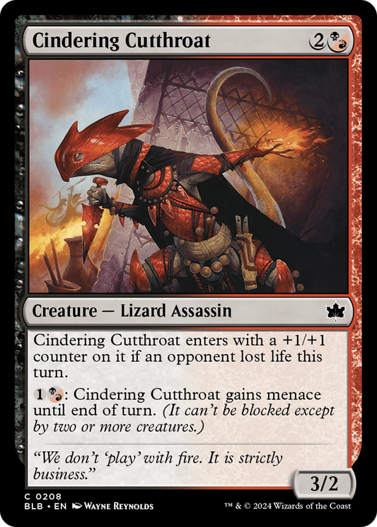 Cindering Cutthroat (BLB-208) - [Bloomburrow] Foil