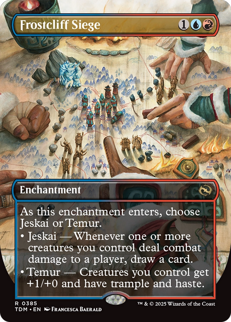 Frostcliff Siege (TDM-385) - [Tarkir: Dragonstorm]: (enchantment) (Borderless)