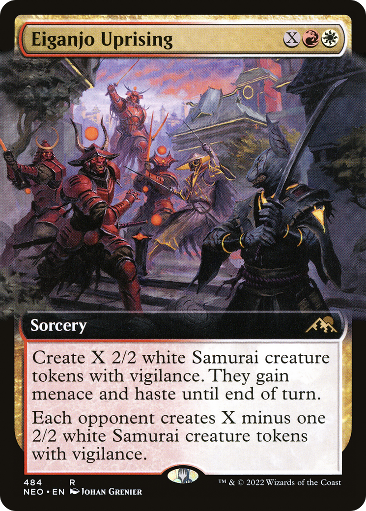 Eiganjo Uprising (NEO-484) - [Kamigawa: Neon Dynasty]: (Extended Art)