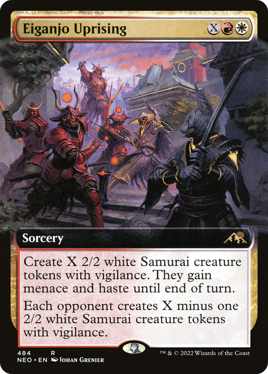 Eiganjo Uprising (NEO-484) - [Kamigawa: Neon Dynasty]: (Extended Art) Foil