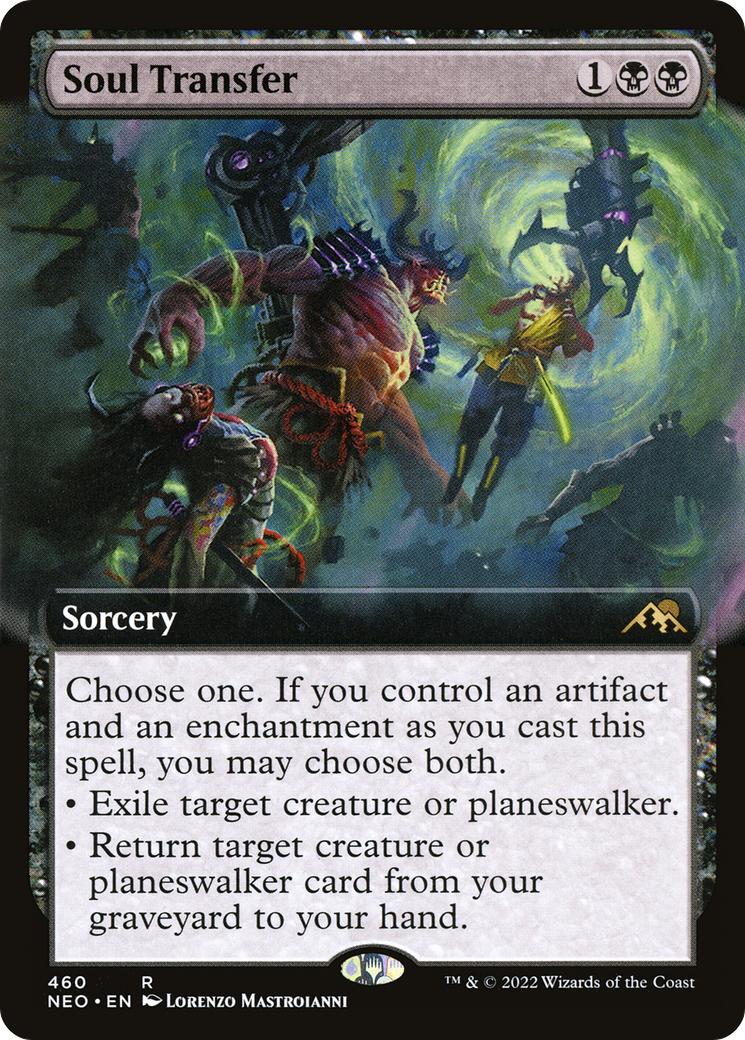 Soul Transfer (NEO-460) - [Kamigawa: Neon Dynasty]: (Extended Art) Foil