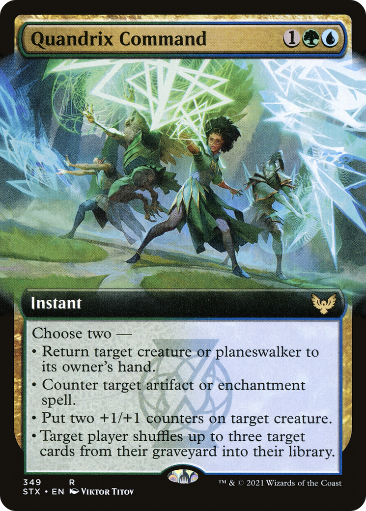 Quandrix Command (Extended Art) (STX-349) - [Strixhaven: School of Mages]: (Extended Art) Foil