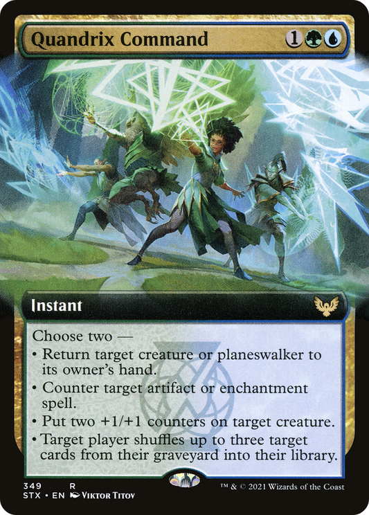 Quandrix Command (Extended Art) (STX-349) - [Strixhaven: School of Mages]: (Extended Art) Foil