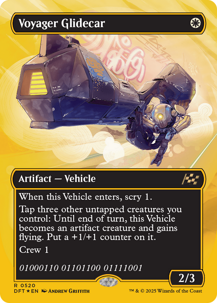 Voyager Glidecar (Borderless) (First-Place Foil) (DFT-520) - [Aetherdrift] Foil