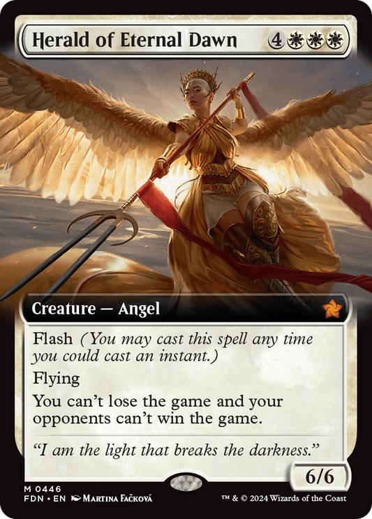 Herald of Eternal Dawn (FDN-446) - [Foundations]: (Extended Art) Foil