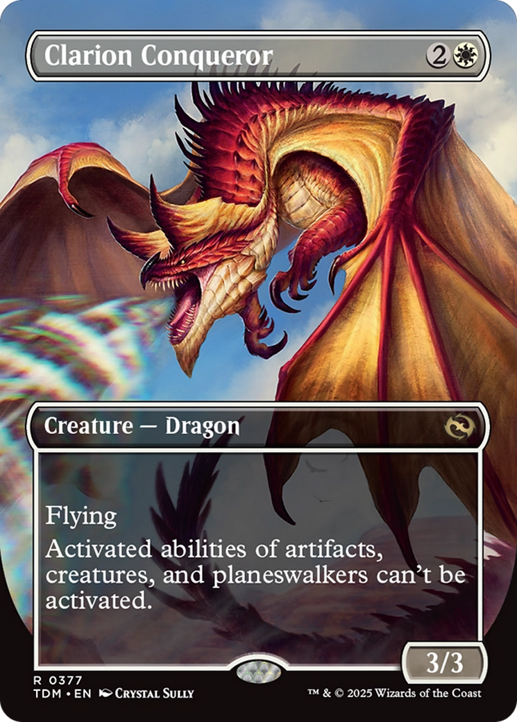 Clarion Conqueror (Borderless) (TDM-377) - [Tarkir: Dragonstorm] (Borderless) Foil