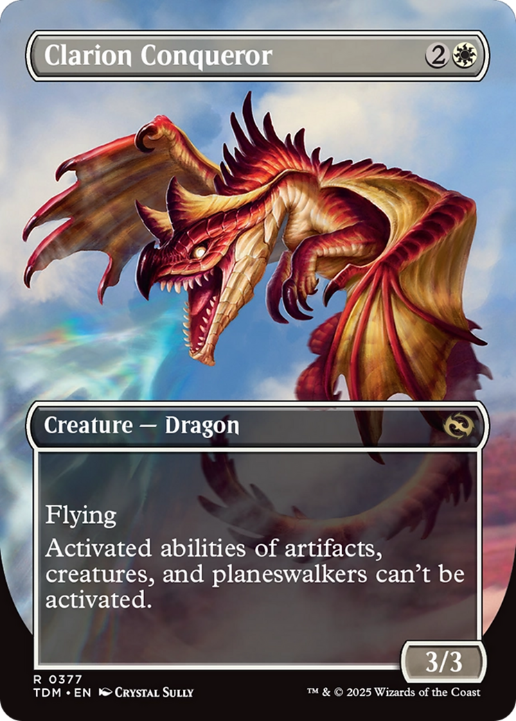 Clarion Conqueror (Borderless) (TDM-377) - [Tarkir: Dragonstorm] (Borderless) Foil