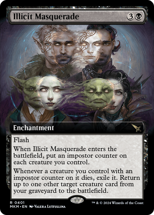Illicit Masquerade (MKM-401) - [Murders at Karlov Manor]: (Extended Art) Foil