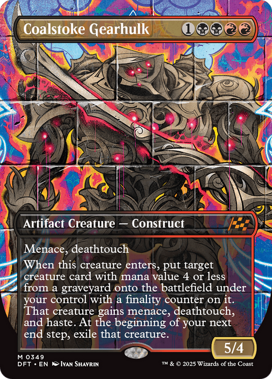 Coalstoke Gearhulk (Borderless) (DFT-349) - [Aetherdrift] Foil