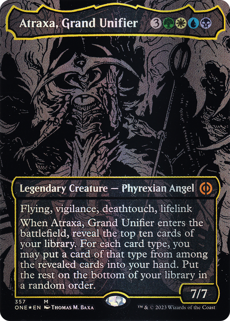 Atraxa, Grand Unifier (ONE-357) - [Phyrexia: All Will Be One] (Borderless) Foil