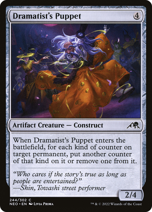 Dramatist's Puppet (NEO-244) - [Kamigawa: Neon Dynasty] Foil