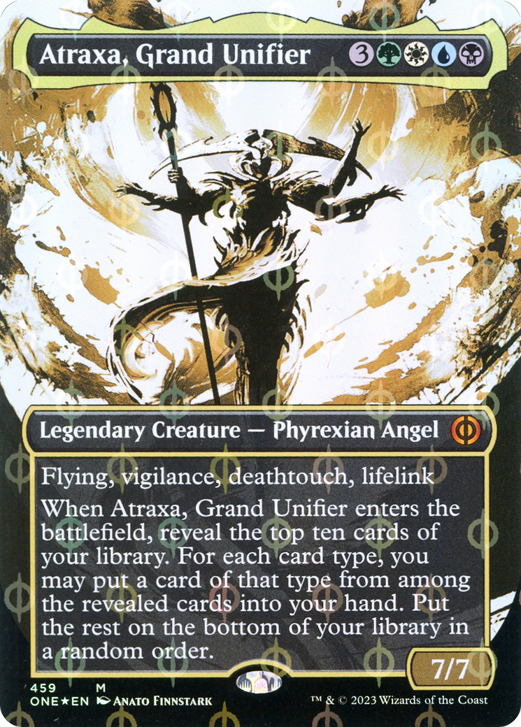Atraxa, Grand Unifier (ONE-459) - [Phyrexia: All Will Be One]: (Showcase) (Borderless) Foil