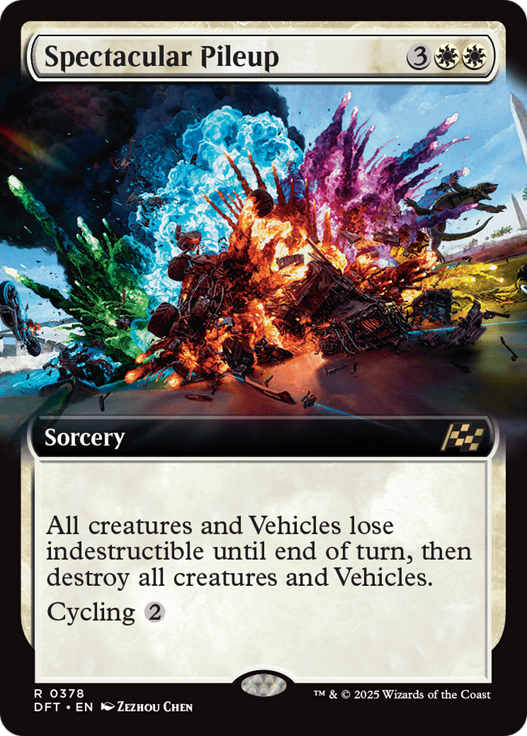 Spectacular Pileup (DFT-378) - [Aetherdrift]: (Extended Art) Foil