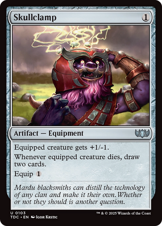 Skullclamp (TDC-103) - [Commander: Tarkir: Dragonstorm]