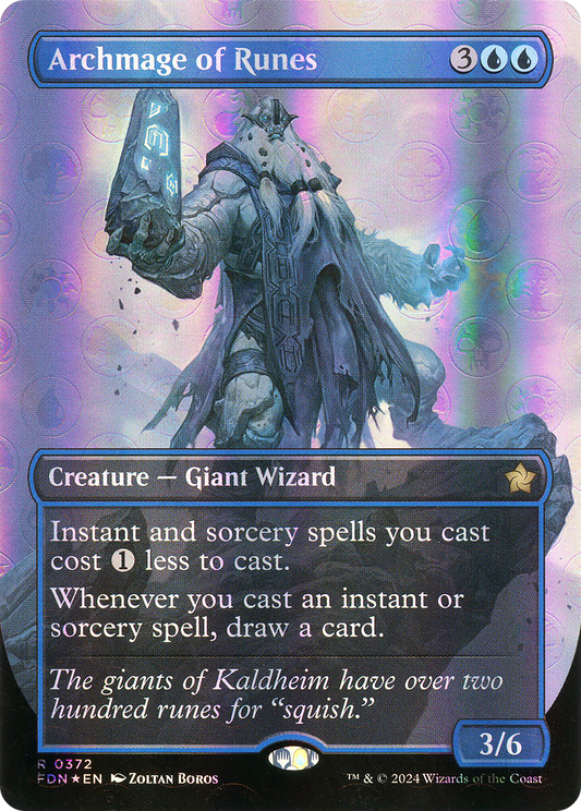 Archmage of Runes (FDN-372) - [Foundations] (Borderless) Foil