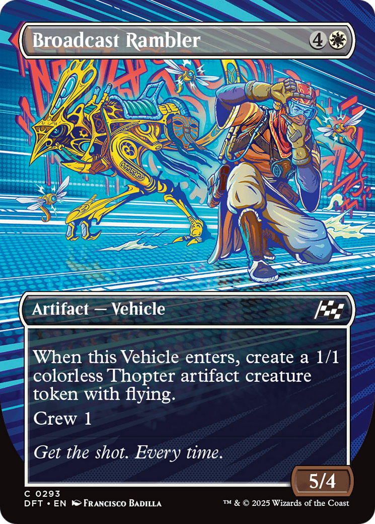 Broadcast Rambler (Borderless) (DFT-293) - [Aetherdrift] Foil