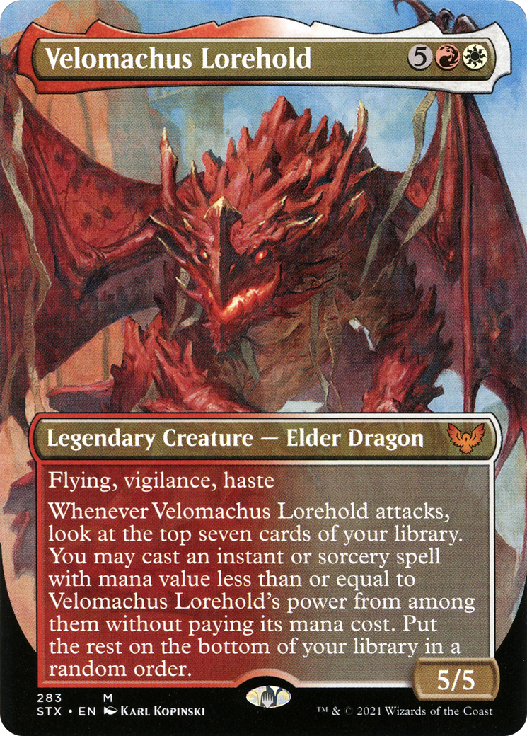 Velomachus Lorehold (Borderless) (STX-283) - [Strixhaven: School of Mages] (Borderless)