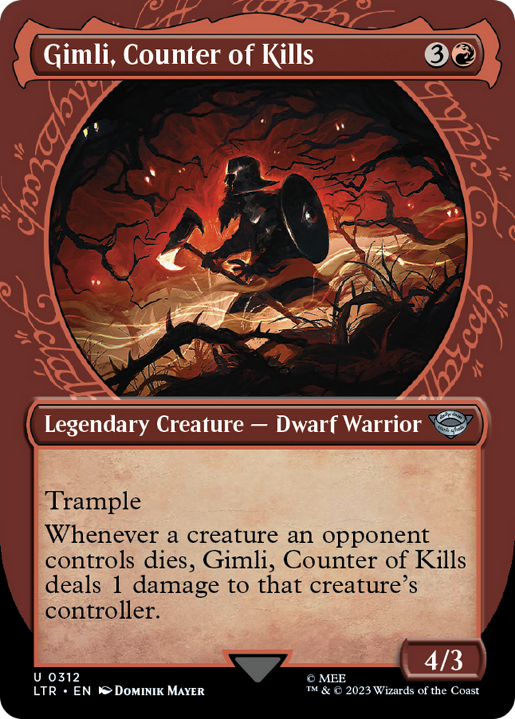 Gimli, Counter of Kills (Showcase Ring Frame) [Le Seigneur des Anneaux : Les Contes de la Terre du Milieu] 