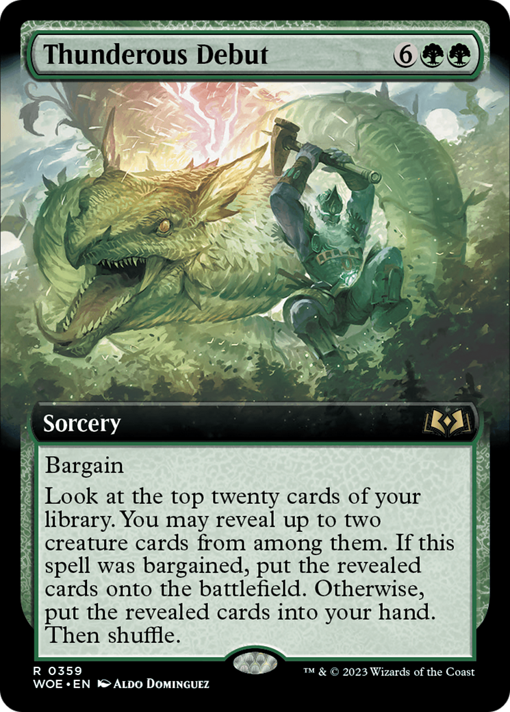 Thunderous Debut (Extended Art) (WOE-359) - [Wilds of Eldraine]: (Extended Art) Foil