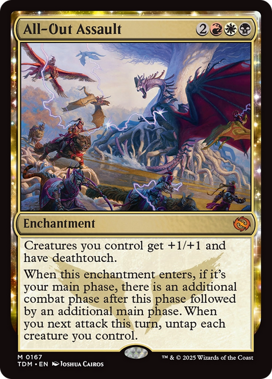 All-Out Assault (TDM-167) - [Tarkir: Dragonstorm]: (enchantment) Foil