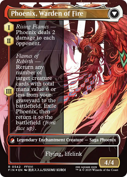 Joshua, Phoenix's Dominant // Phoenix, Warden of Fire (FIN-542) - [FINAL FANTASY]: (enchantment) (Borderless) Foil