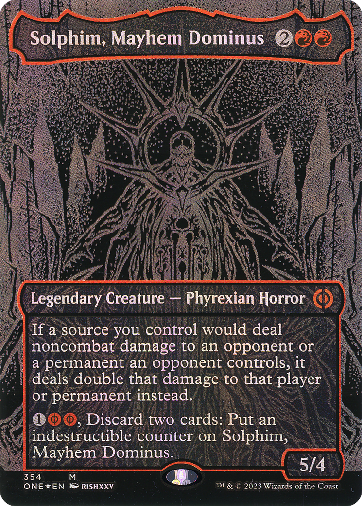 Solphim, Mayhem Dominus (ONE-354) - [Phyrexia: All Will Be One] (Borderless) Foil