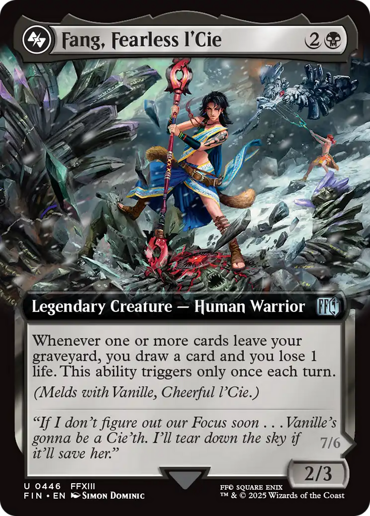 Fang, Fearless l'Cie (Extended Art) (FIN-446) - [FINAL FANTASY]: (Extended Art) Foil
