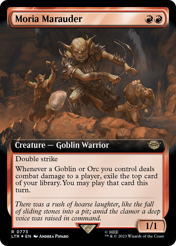 Moria Marauder (Extended Art) (Surge Foil) [Le Seigneur des Anneaux : Contes de la Terre du Milieu] 