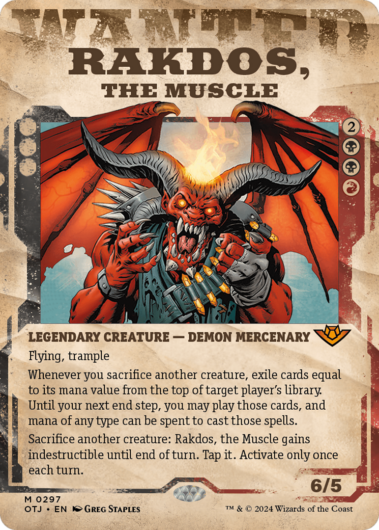 Rakdos, le muscle (OTJ-297) - [Outlaws of Thunder Junction] : (Vitrine) (Sans bordure) Foil 