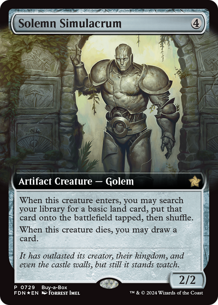 Solemn Simulacrum (FDN-729) - [Foundations]: (Extended Art) Foil