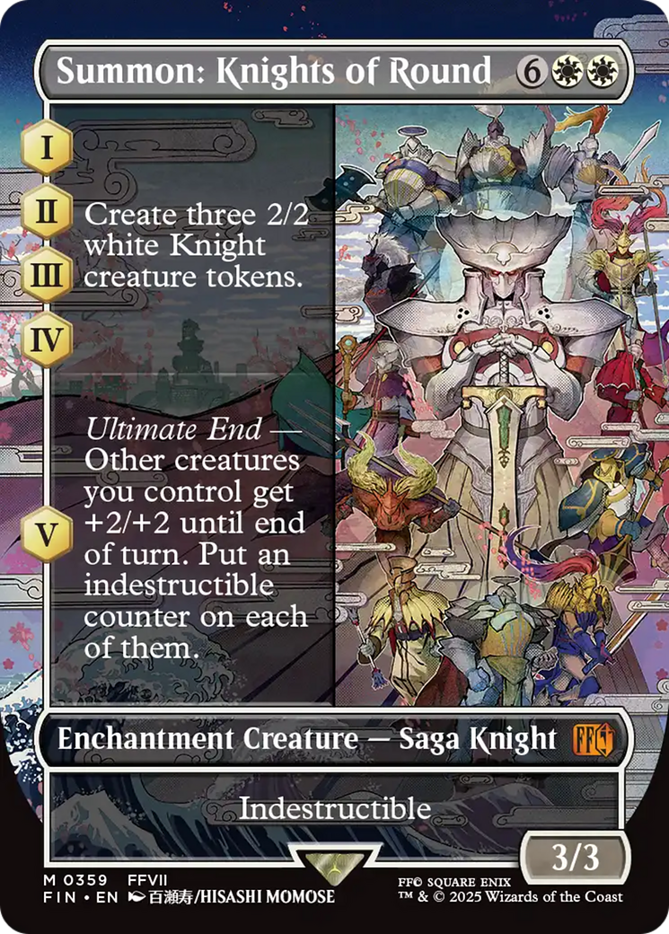 Summon: Knights of Round (FIN-359) - [FINAL FANTASY]: (enchantment) (Borderless) Foil