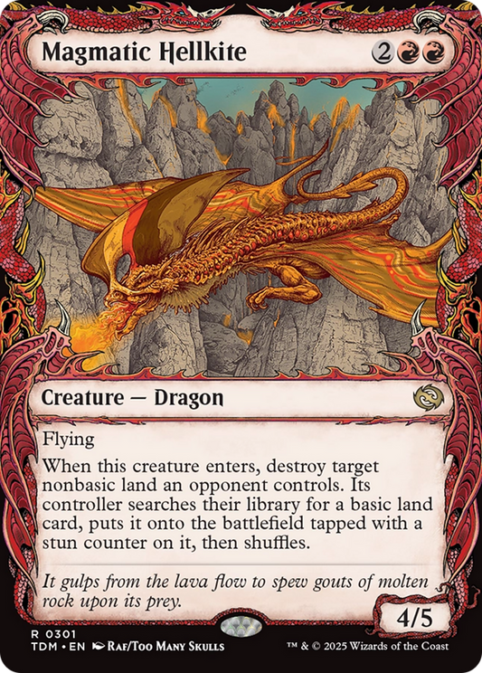 Magmatic Hellkite (TDM-301) - [Tarkir: Dragonstorm]: (Showcase) Foil