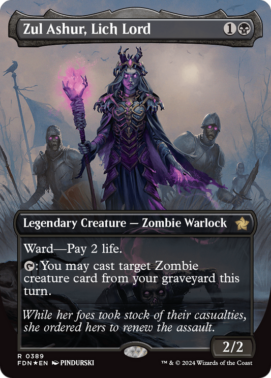 Zul Ashur, Lich Lord (FDN-389) - [Foundations] (Borderless) Foil