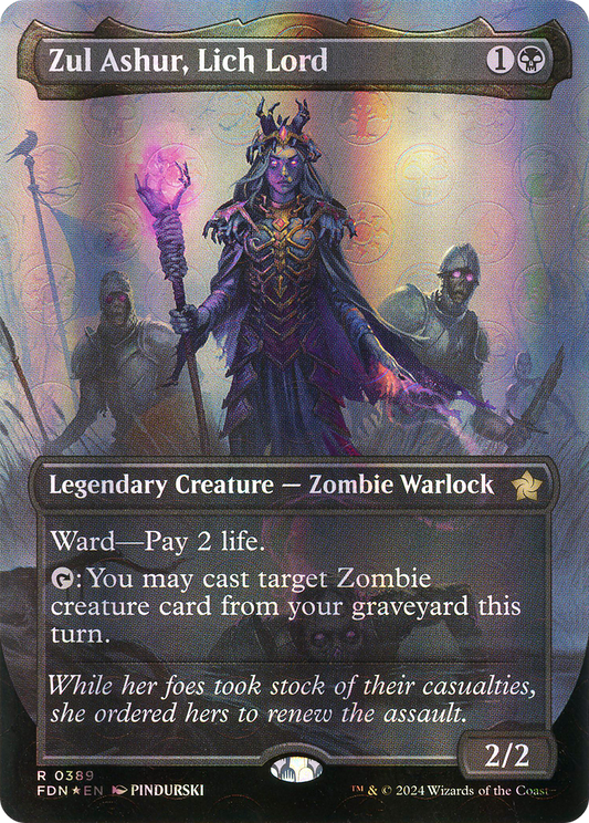 Zul Ashur, Lich Lord (FDN-389) - [Foundations] (Borderless) Foil