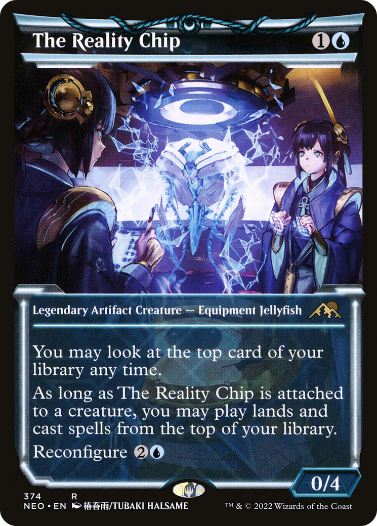 The Reality Chip (NEO-374) - [Kamigawa: Neon Dynasty]: (Showcase) Foil
