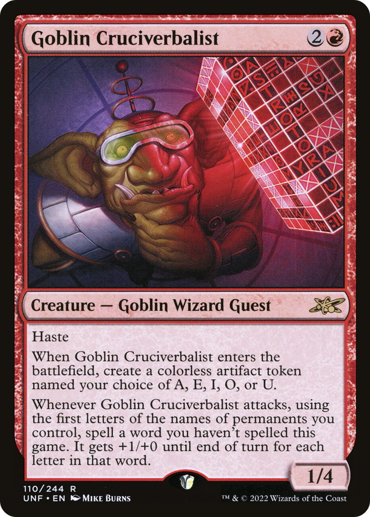 Goblin Cruciverbalist (UNF-110) - [Unfinity] Foil