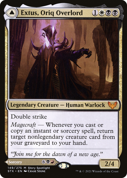 Extus, Oriq Overlord // Awaken the Blood Avatar (STX-149) - [Strixhaven: School of Mages] Foil