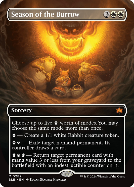Season of the Burrow (BLB-282) - [Bloomburrow]: (Showcase) (Borderless)
