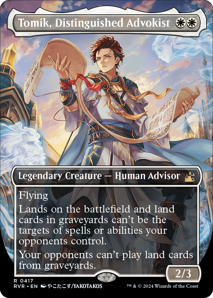 Tomik, Distinguished Advokist (RVR-417) - [Ravnica Remastered] (Borderless) Foil