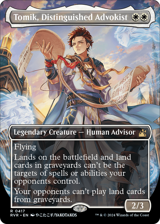 Tomik, Distinguished Advokist (RVR-417) - [Ravnica Remastered] (Borderless) Foil